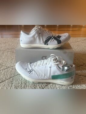 On Cloudspike 1500m Men’s 10 Track Racing Spikes White Mint New in Box